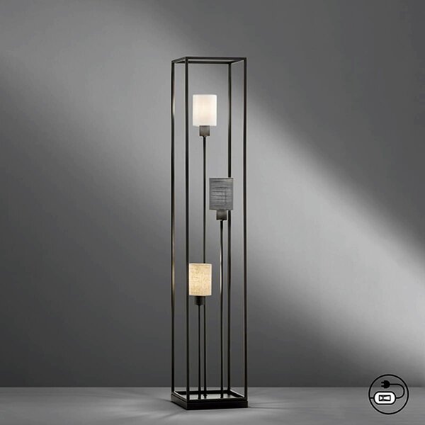 Fischer & Honsel modern állólámpa isko bézs fekete szürke fhl40430