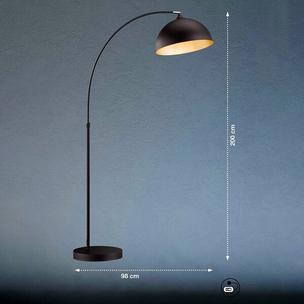 Fischer & Honsel modern állólámpa leitung bézs fekete szürke fhl40358