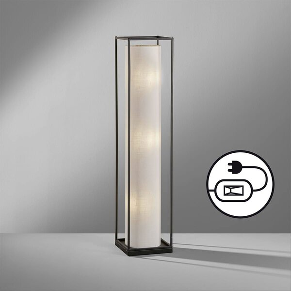 Fischer & Honsel modern skandináv állólámpa thor bézs fekete szürke fhl40456