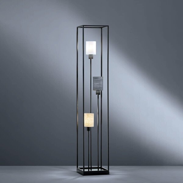 Fischer & Honsel modern állólámpa isko bézs fekete szürke fhl40430
