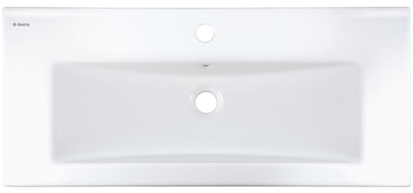 Deante Tubo, alászerelt kerámia mosdó 815x360x140 mm, fényes fehér, DEA-CTU_638M