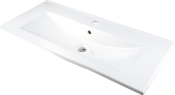 Deante Tubo, alászerelt kerámia mosdó 815x360x140 mm, fényes fehér, DEA-CTU_638M