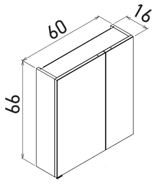 Purus fürdőszobaszekrény, 60 cm – TR785PNC1259