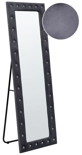 Állótükör ANSOUIS 150 cm Bársony Sötétszürke