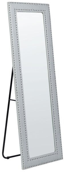 Állótükör LOCRONAN 150 cm Műbőr Világosszürke