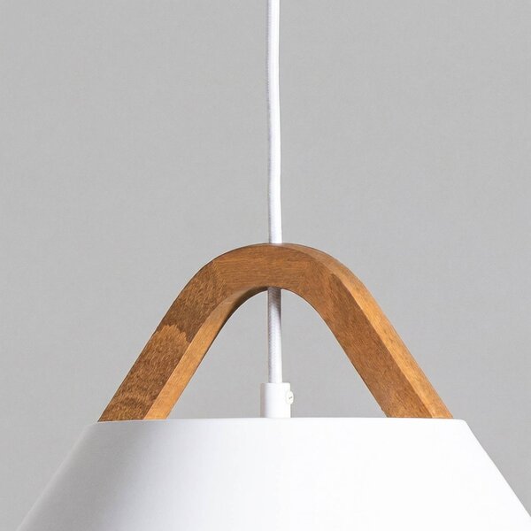 Luminex Funda lógó világítás, fehér, Ø 30 cm, 1 izzó, fém/üveg, dimmelhető, Fehér / opál, Nappali / Étkező, fém, Modern