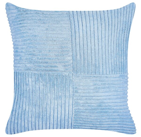 2 db díszpárna MILLET Kordbársony 43 x 43 cm Kék Geometrikus mintás
