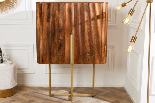 Highboard GATSBY 125cm retro stílusú mangó arany