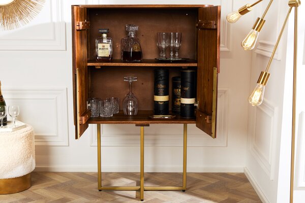 Highboard GATSBY 125cm retro stílusú mangó arany