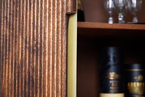 Highboard GATSBY 125cm retro stílusú mangó arany