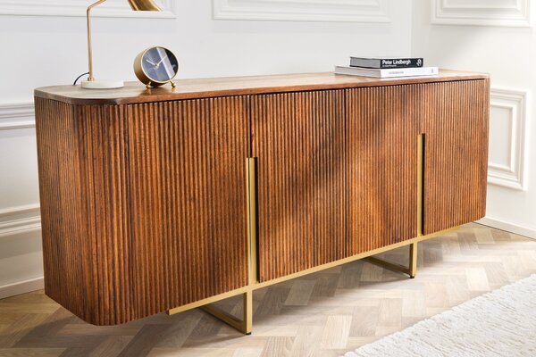 Tálaló GATSBY 160cm retro stílusú mangó arany