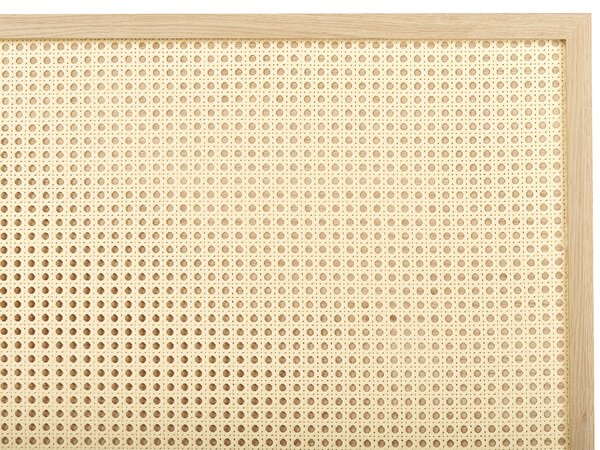 Ágy Rattan MONPAZIER 180 x 200 cm Világosbarna