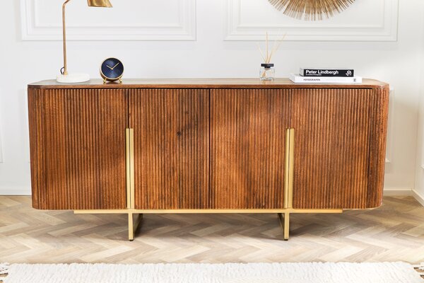 Tálaló GATSBY 160cm retro stílusú mangó arany