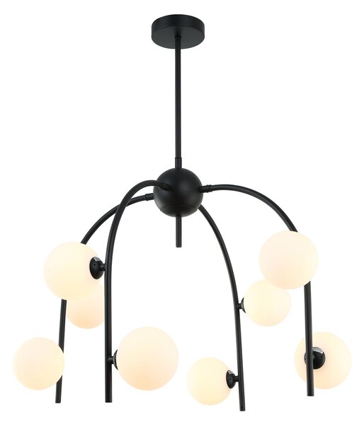 Italux modern csillár celine fehér fekete itxmdm-3800/8 bk+w