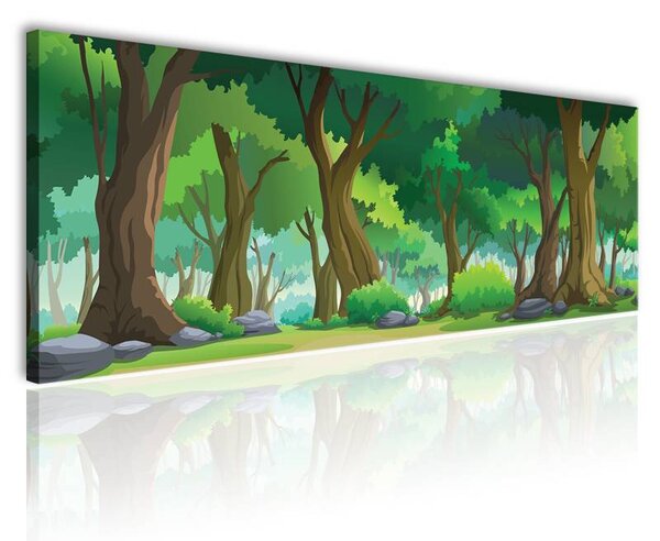 120x50cm - Mesebeli erdő vászonkép