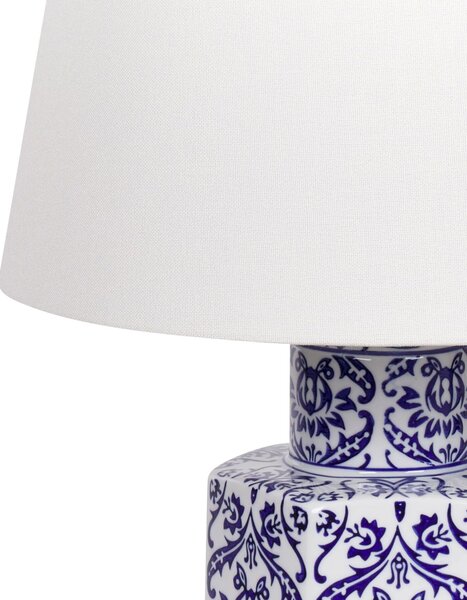 Asztali lámpa MARCELIN Porcelán Fehér/kék