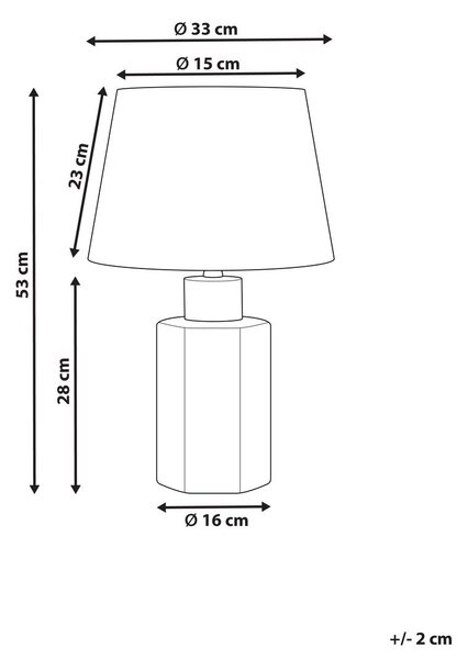 Asztali lámpa MARCELIN Porcelán Fehér/kék