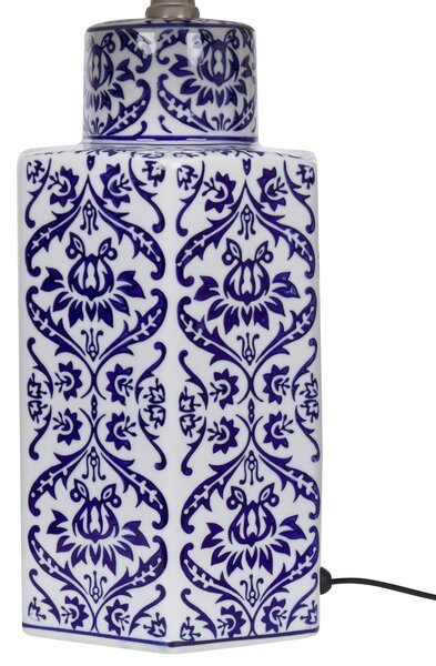 Asztali lámpa MARCELIN Porcelán Fehér/kék