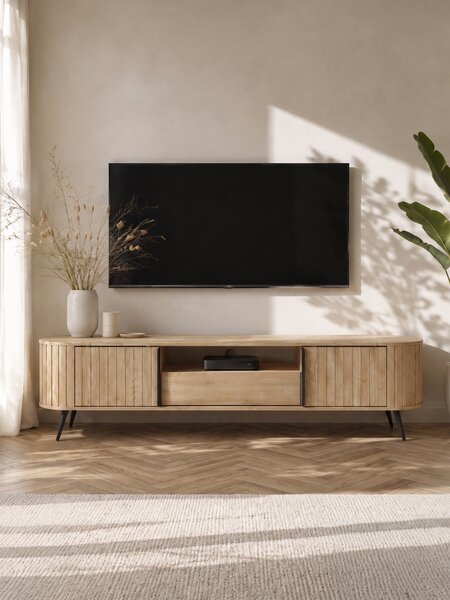 Luvio TV-szekrény 196 cm fiókkal - cremona tölgy