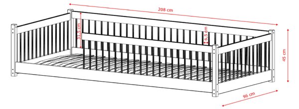 Gyerekágy 90x200 OTYLA - fehér