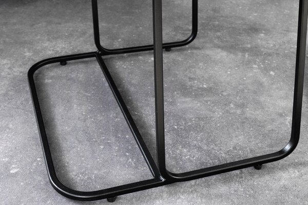 Dohányzóasztal ABSTRACT szett 2 db 40cm-es arany ezüst fekete fémkerettel