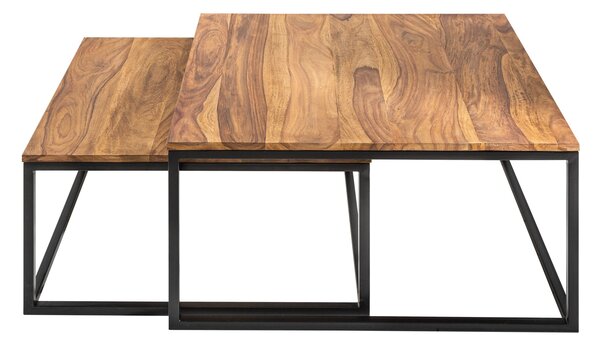 ELEMENTS dohányzóasztal 55-65 cm, 2 db-os rózsafa szett