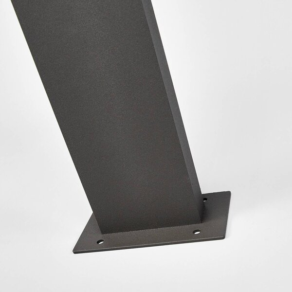 Lucande Timm LED ösvény lámpa, 60 cm, antracit, fém, IP54, Fekete, Alumínium, Modern
