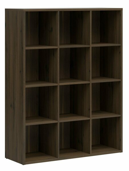 Könyvespolc Novsore 104, Nyitott, Laminált forgácslap, 147x114x39cm, Sötét tölgy