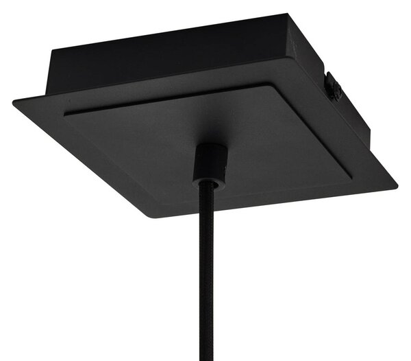 Lindby függő világítás Joffrey, Ø 6 cm, fekete, fém, GU10, dimmelhető, Fekete, Nappali / Étkező, fém, Modern