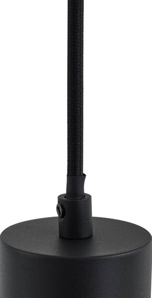 Lindby függő világítás Joffrey, Ø 6 cm, fekete, fém, GU10, dimmelhető, Fekete, Nappali / Étkező, fém, Modern