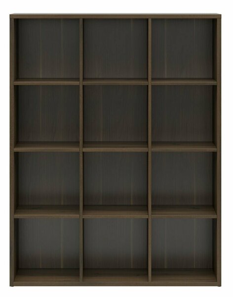 Könyvespolc Novsore 104, Nyitott, Laminált forgácslap, 147x114x39cm, Sötét tölgy