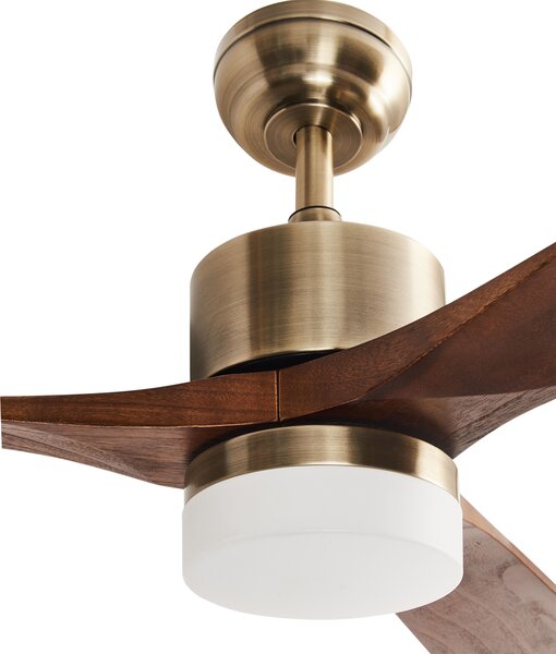 Mennyezeti ventilátor világítással ARUWIMI Távirányítóval LED Bronz