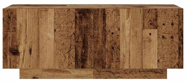 Antik fa színű szerelt fa TV-szekrény LED-ekkel 260x35x40 cm