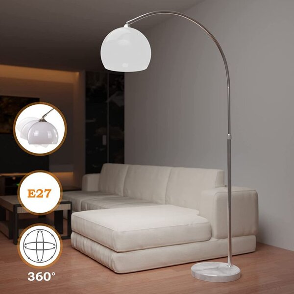 Jago Álló ívlámpa fehér 145 - 220 cm