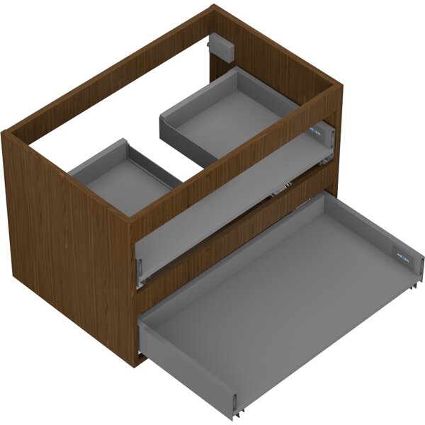Mexen Box-A, fali szekrény 70 cm, 2 fiók, diófa, 91AX0-0700-470-2-86