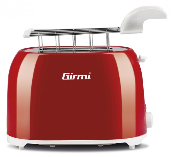 Girmi TP10 kenyérpirító piros színben, 750W, 6 sütési fokozattal