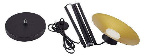 Lindby LED álló világítás Norvind, fekete, fém, 1 izzóval, Fekete, Nappali / Étkező, fém, Modern