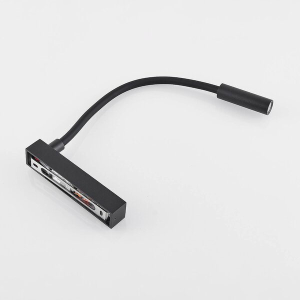 Molto Luce Arok LED-es fali lámpa, fekete, alumínium, 49 cm-es kiugrással, Fekete, Hálószoba, Alumínium, Modern