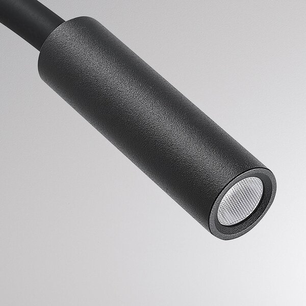 Molto Luce Arok LED-es fali lámpa, fekete, alumínium, 49 cm-es kiugrással, Fekete, Hálószoba, Alumínium, Modern