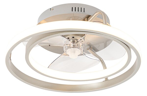 Acél mennyezeti ventilátor 46,5 cm LED-del, távirányítóval - Kees