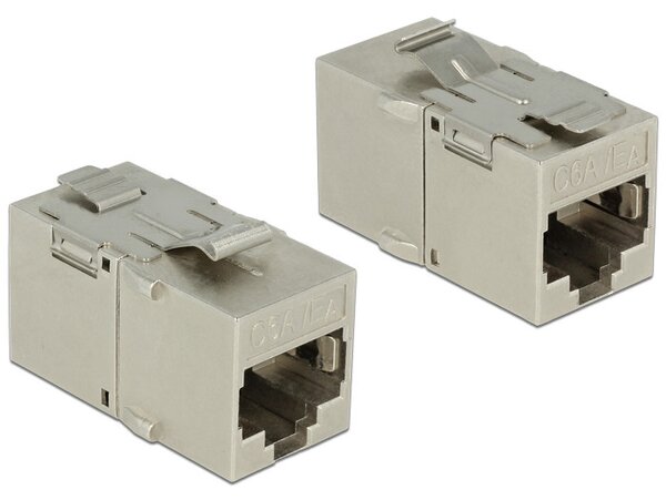 Delock Keystone modul, RJ45-aljzat > RJ45-aljzat, Cat.6A fém (DL-86408 ...
