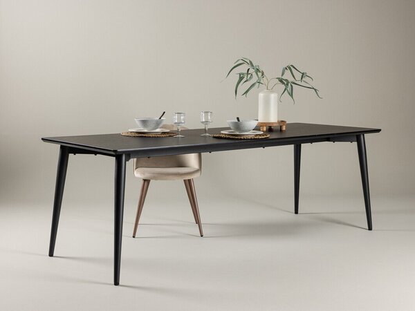 Asztal Dallas 4473, 75x85cm, Fekete