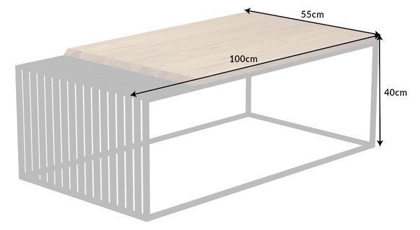 Dohányzóasztal ARCHITECTURE 100cm tölgy és fém