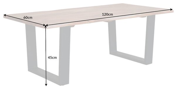 Dohányzóasztal MAMMUT 120cm 25mm akácfa natúr
