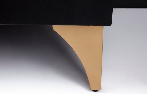 Tálaló GOLDEN SUNSET 180cm 3D mangó fekete