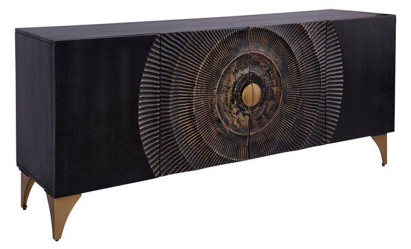 Tálaló GOLDEN SUNSET 180cm 3D mangó fekete
