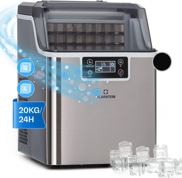 Klarstein Chios, jégkocka készítő, 20 kg/24 óra, Auto-Clean, 3,2 literes víztartály