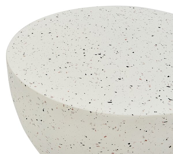 Kisasztal CAORIA 40 cm 40 cm Terrazzo hatású Fehér terrazzo