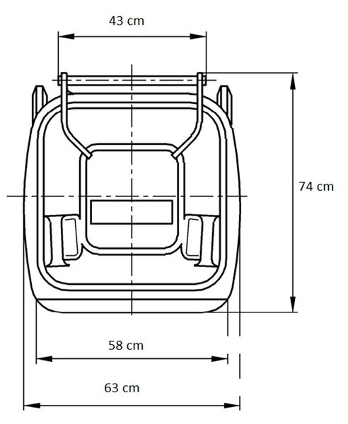 Hulladéktároló 240L sárga