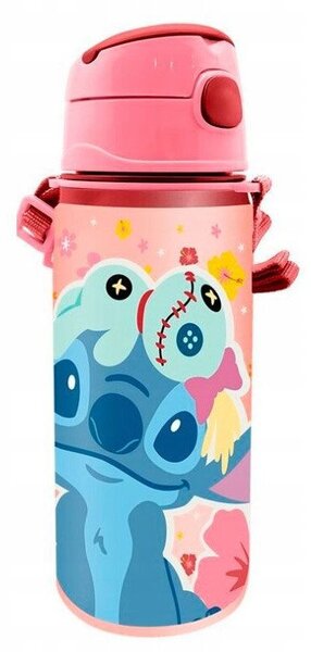 Disney Lilo és Stitch, A Csillagkutya Alumínium Kulacs Akasztóval 600 ml